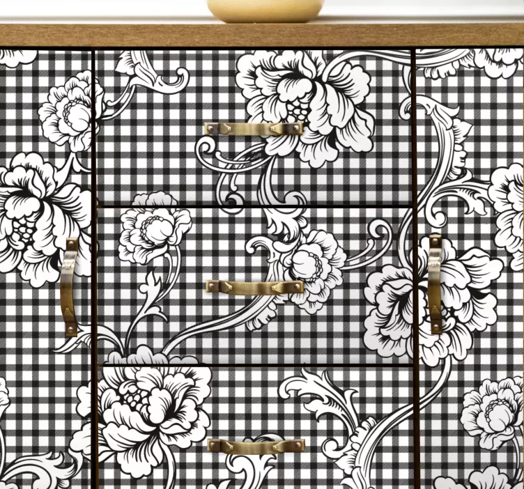 Sofistikované aranžmá květů Zvířecí nálepka - TenStickers