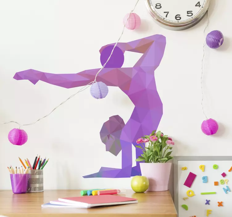 Nálepka sportovní origami gymnasta olympijské sporty - TenStickers