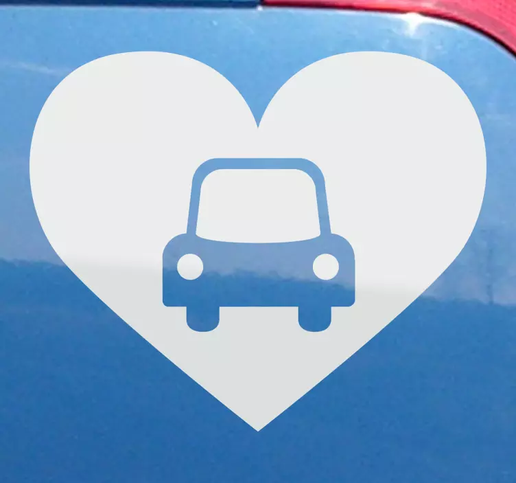 Srdce auto nálepka - TenStickers