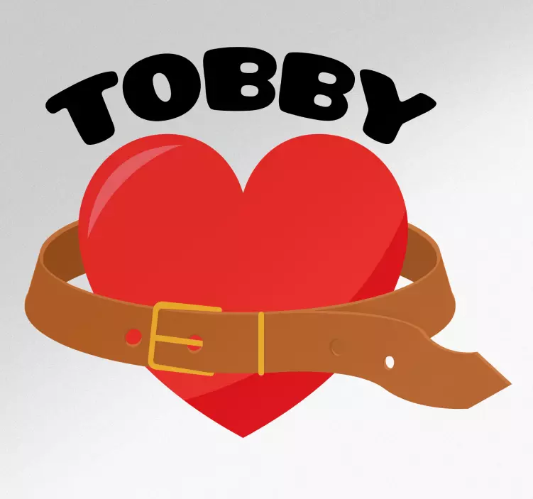 Srdce s páskem nálepka s láskou - TenStickers