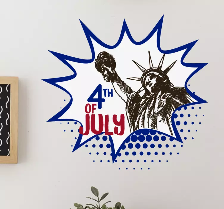 štítek den nezávislosti - TenStickers