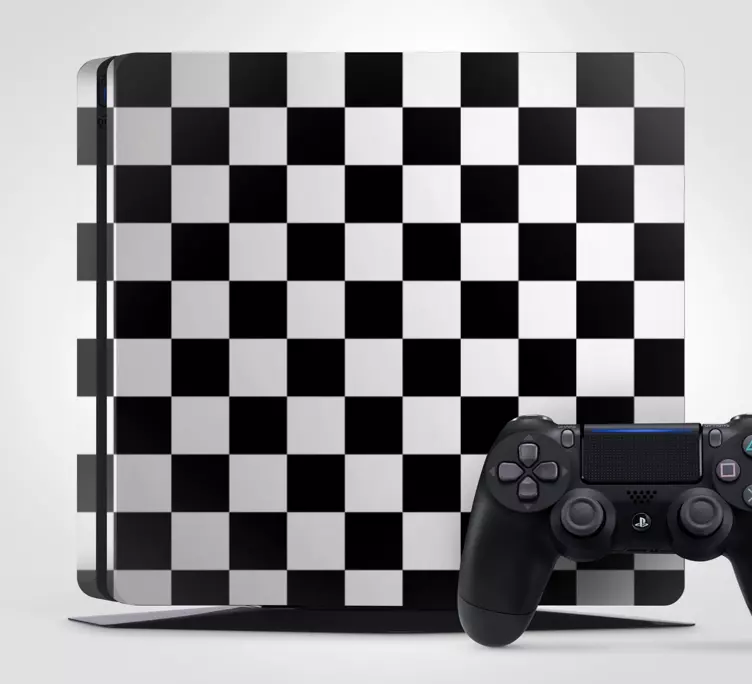 Vinylová samolepka šachovnice ps4 - TenStickers