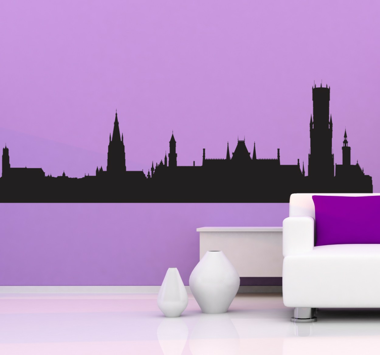 štítek skyline bruges skyline - TenStickers