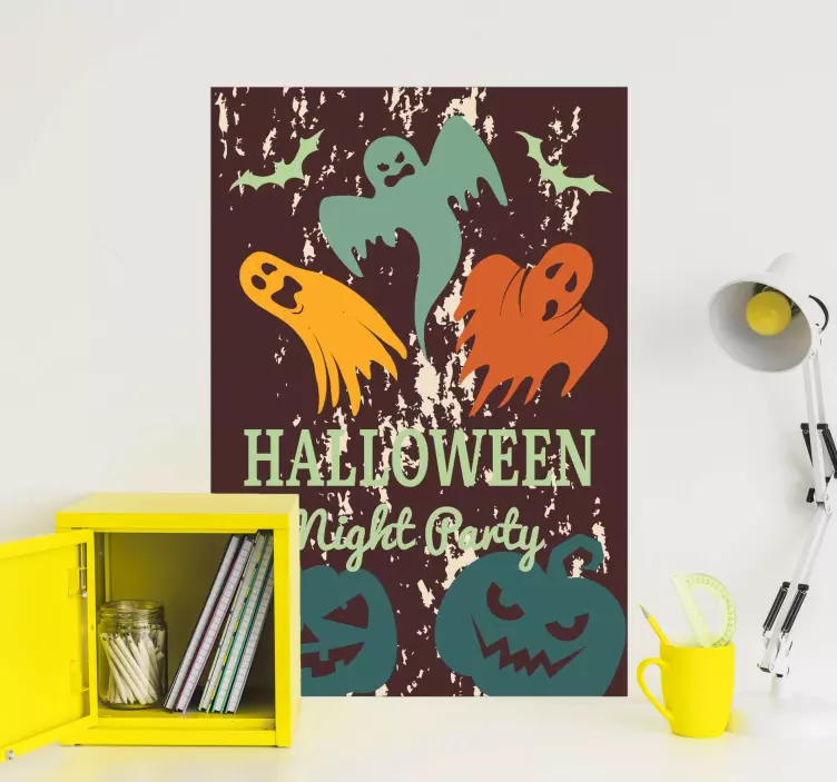 Strašidelní halloweenské duchy Halloweenská samolepka - TenStickers