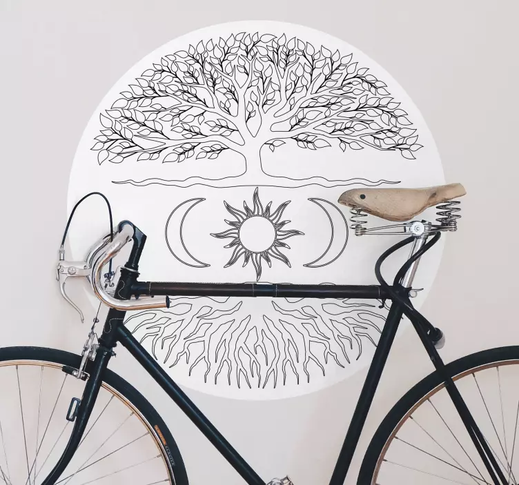 Strom života měsíc a slunce nálepka na zeď stromu - TenStickers