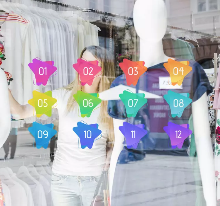 Stylová šipka odrážka čísla nálepka - TenStickers