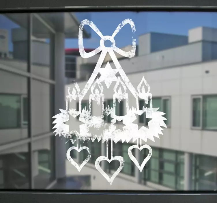 Svíčka lampa vánoční obtisk - TenStickers