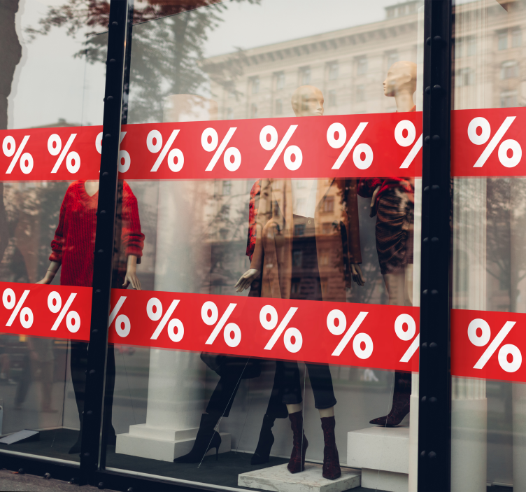 Ohraničení symbolu slevy výprodejová samolepka - TenStickers