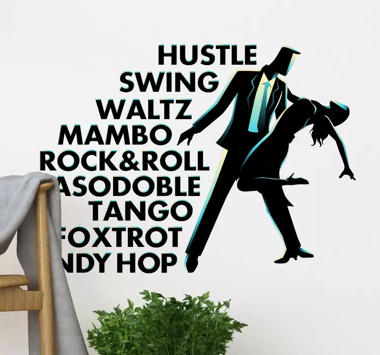 Samolepka taneční koncepty taneční zeď - TenStickers