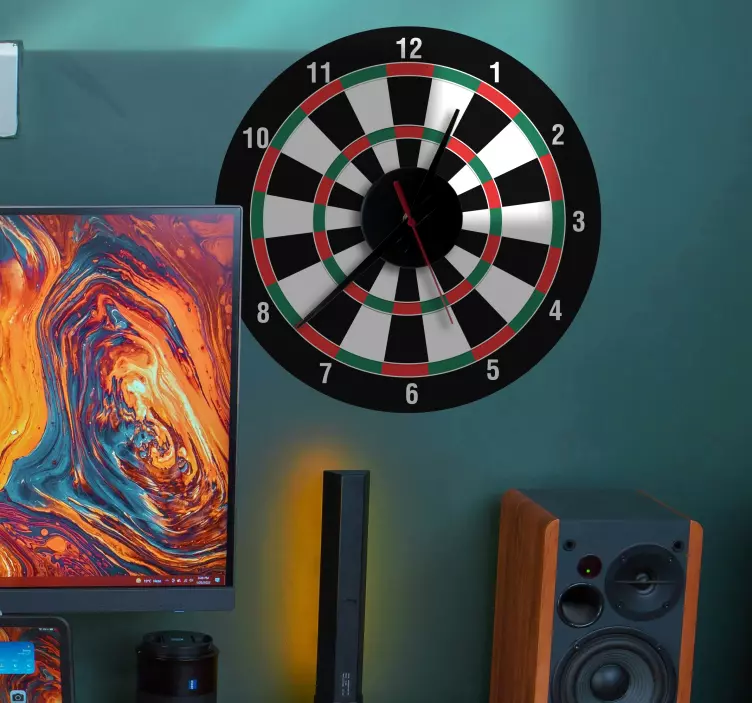 Terč na šipky Nálepka s hodinami - TenStickers