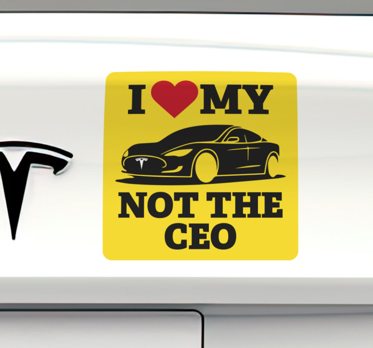 tesla elon musk samolepka na auto - TenStickers
