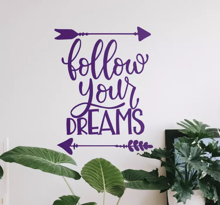 Textová samolepka s inspirativním citátem šipky - TenStickers