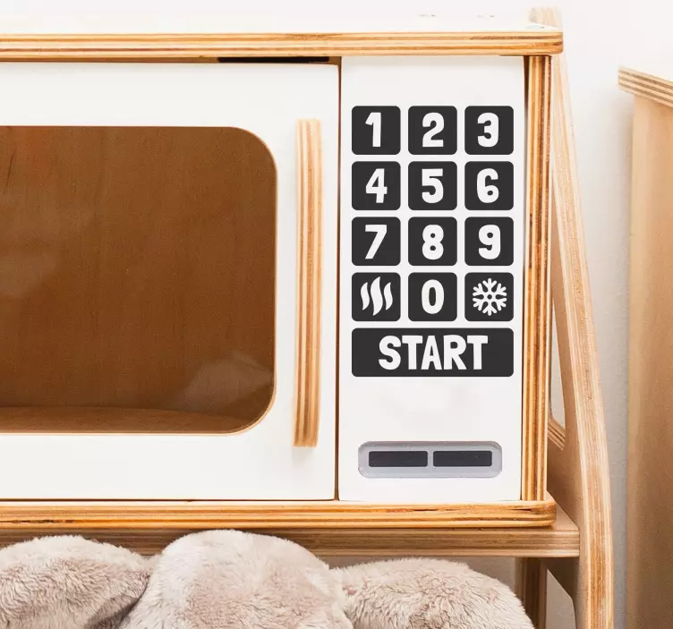 Tlačítka hračky mikrovlnné troubyTlačítka hračky mikrovlnné troub - TenStickers