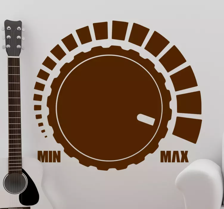 Tlačítko hlasitosti hudební hudební nálepka na zeď - TenStickers