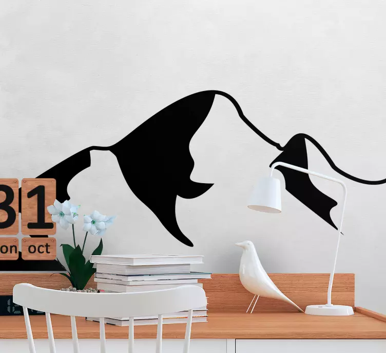 Samolepka tři siluety hory přírody - TenStickers