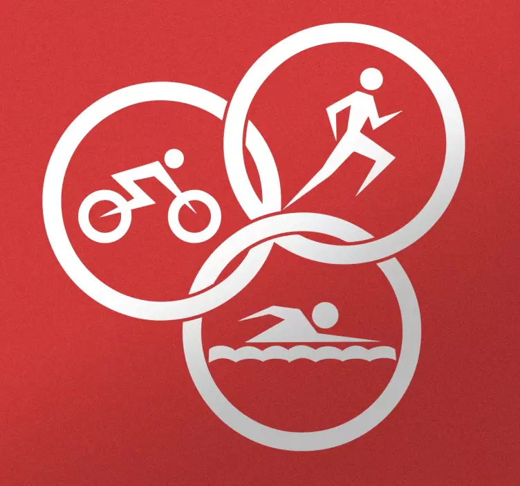 Triatlon ikony sportovní nálepka - TenStickers