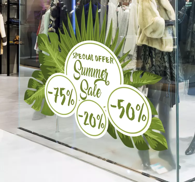 Tropický letní výprodej výprodejová samolepka - TenStickers