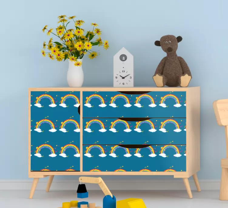 Třpytivá duhová nálepka na nábytek - TenStickers