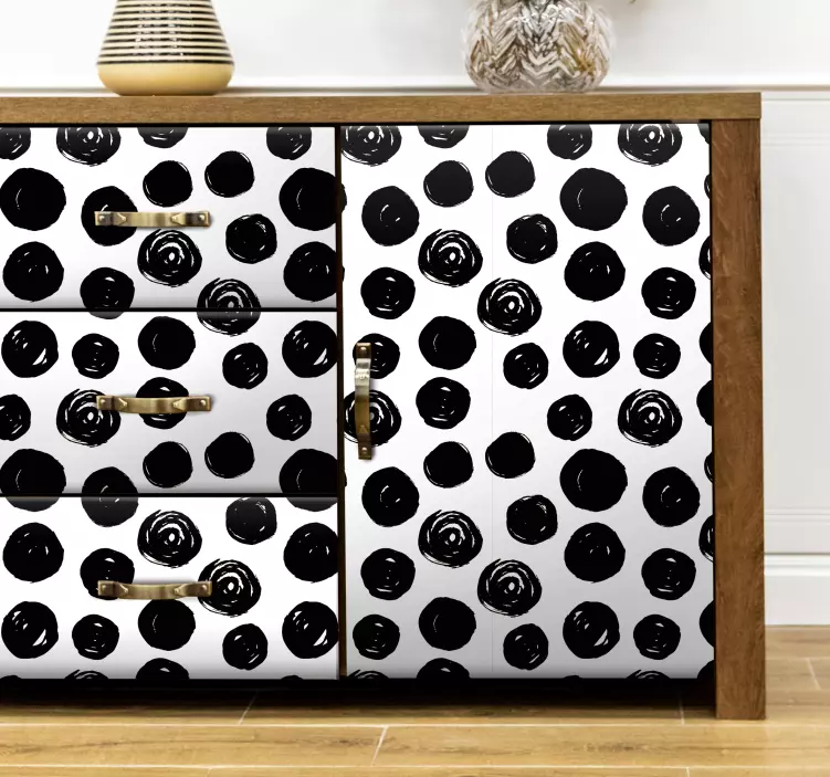 Nábytek nálepka s odvážným tečkovaným vzorem - TenStickers