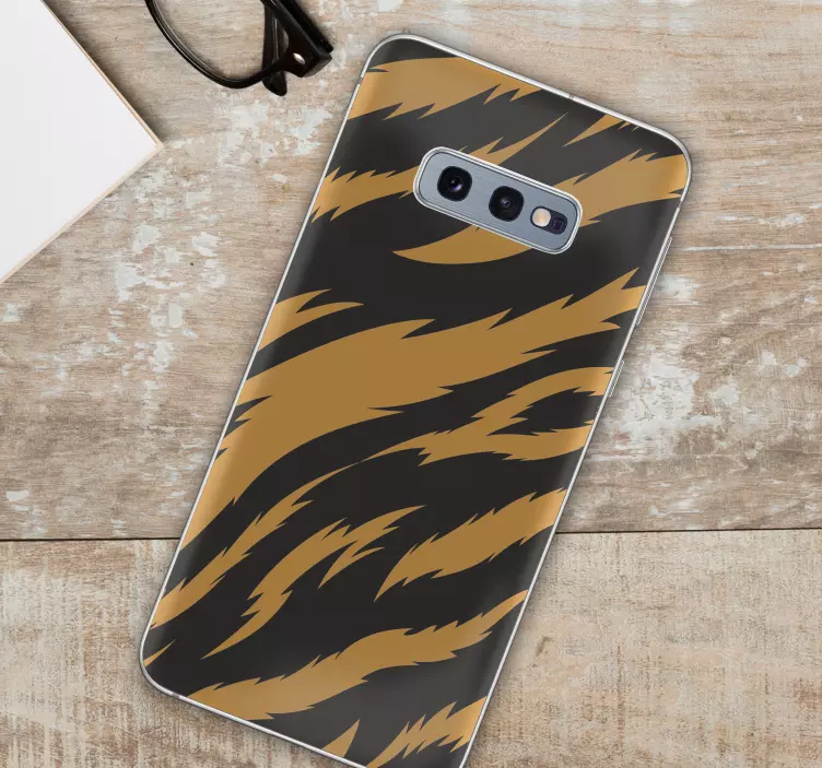 Tygr kůže textura telefon nálepka - TenStickers