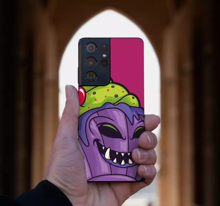 Usmívající se postavička z košíčku Nálepka Samsung - TenStickers