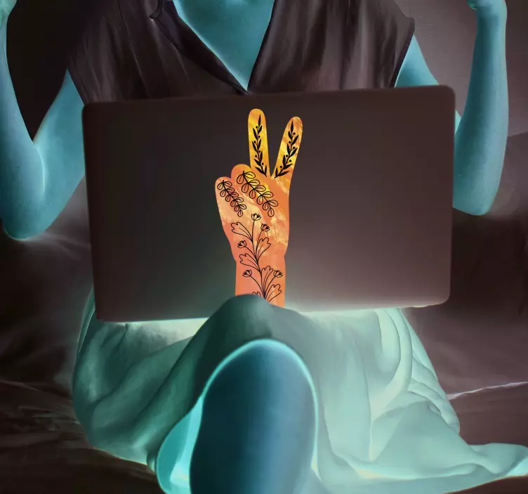 V vítězství nálepka notebooku - TenStickers