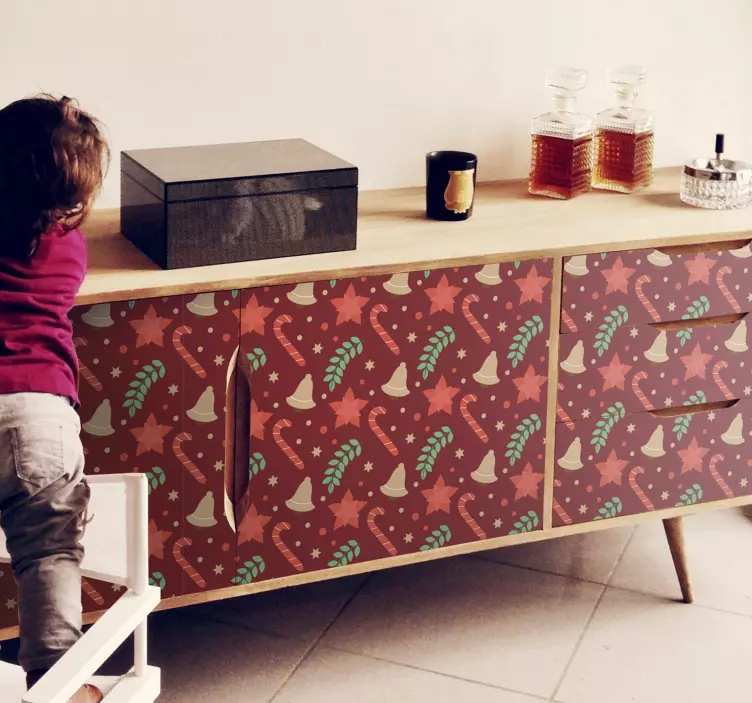 Nálepka vánoční cukroví vzor nábytku - TenStickers