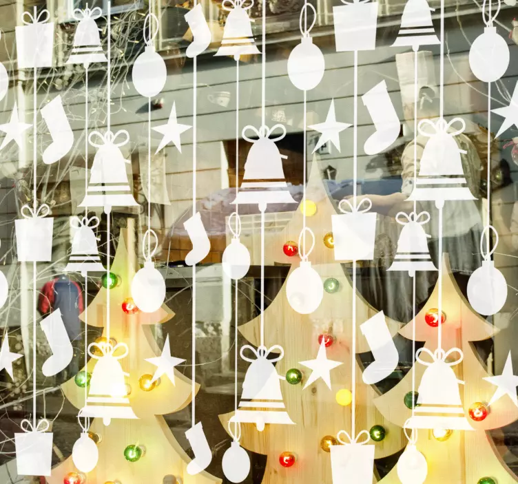 Vánoční ponožky vánoční nálepka - TenStickers