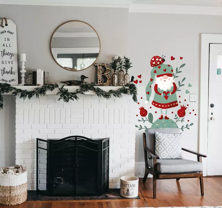 Vánoční skřítek vánoční nálepka - TenStickers