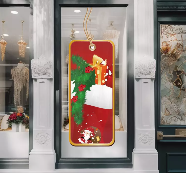 Vánoční štítek nálepka - TenStickers