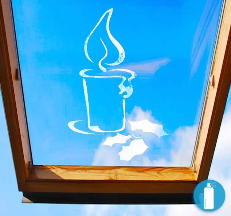 Vánoční svíčka dekorativní nálepka - TenStickers