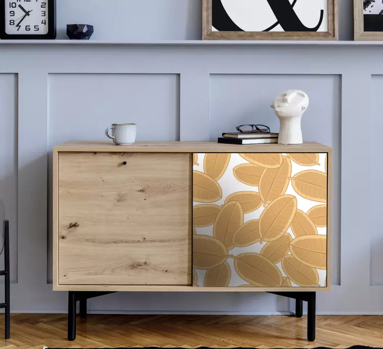 Velká velikost nálepky na nábytek z krásných listů - TenStickers