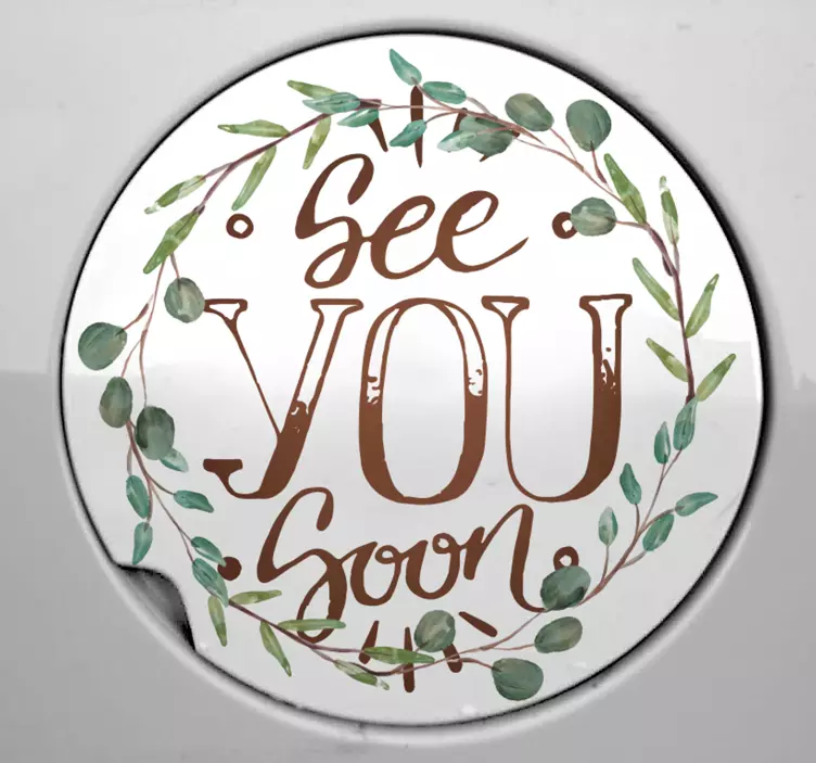 Věnec listy eukalyptus auto obtisk - TenStickers