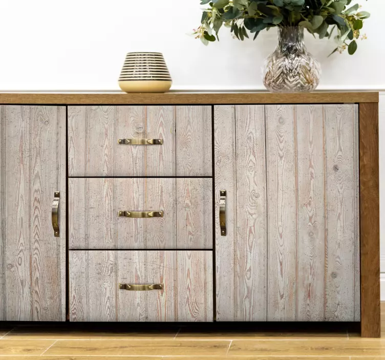 Venkovské dřevěné desky Nábytek nálepka - TenStickers