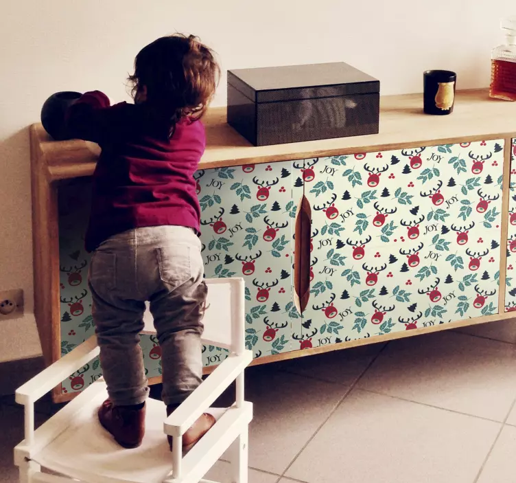 Veselý motiv sobů dekorativní samolepka - TenStickers