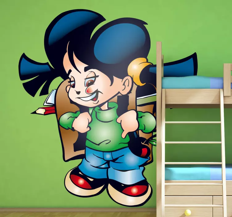 Veselý školák samolepka pro děti - TenStickers