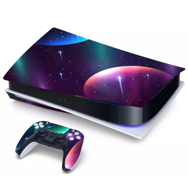 Vesmírná hrací stanice 5 samolepek - TenStickers