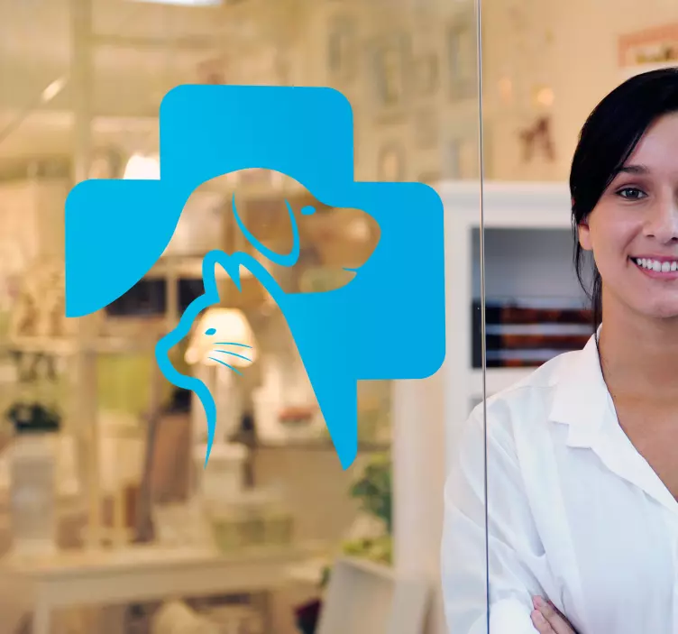 Veterinární nálepka na okno - TenStickers