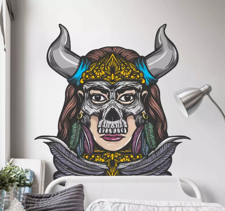 Vikingská lebka Zvířecí nálepka - TenStickers