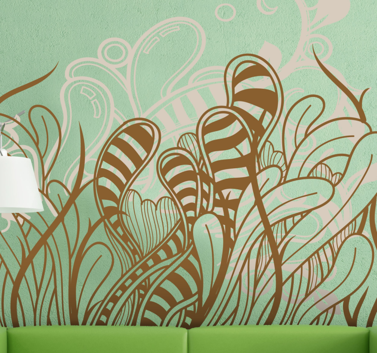 Vinilo decorativo plantas abstractas samolepka s rostlinou - TenStickers
