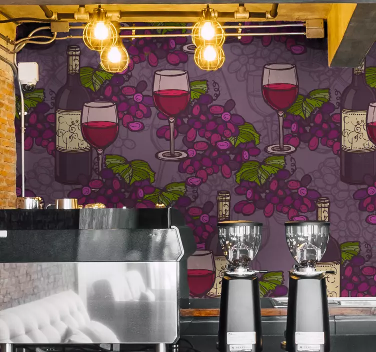 Vinný lístek pro místní nálepku - TenStickers