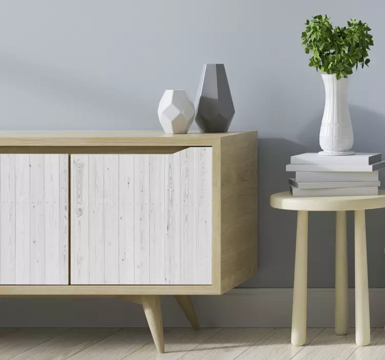 Nálepka vinobraní bílé dřevo vzor nábytku - TenStickers