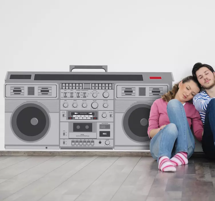 Vinobraní kazeta přehrávač dekorativní nálepka - TenStickers