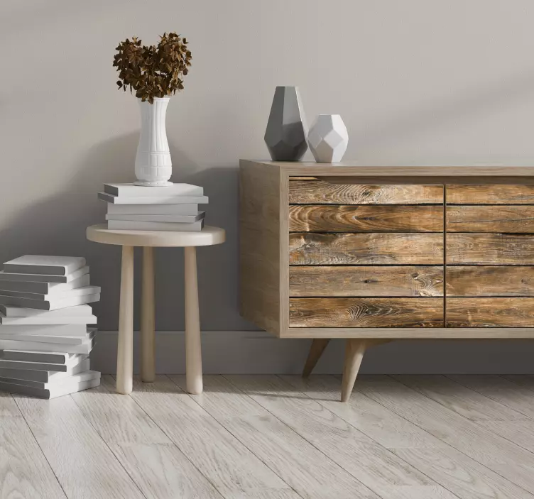 Nálepka vinobraní dřevěný vzor nábytku - TenStickers