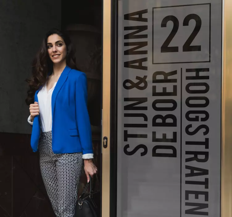 Nálepka s vlastním číslem domu číslo nl - TenStickers