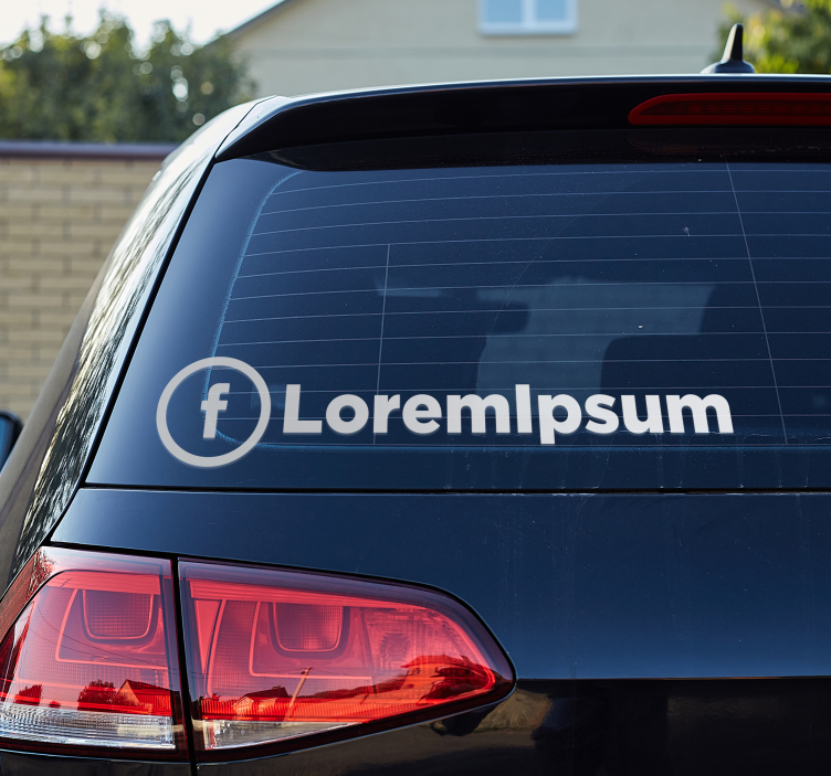 Vlastní facebookový účet samolepka na auto - TenStickers