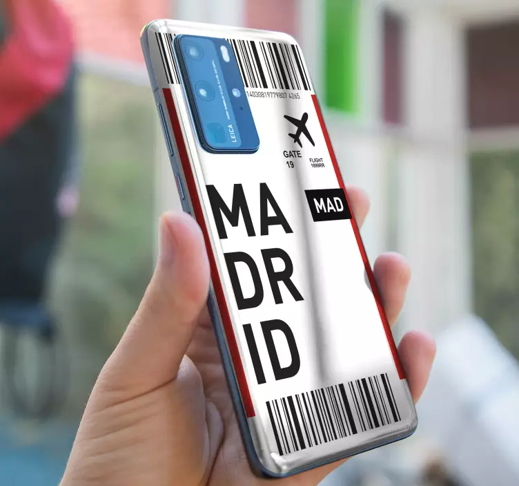 Vstupenka na letiště v madridu Huawei samolepka - TenStickers