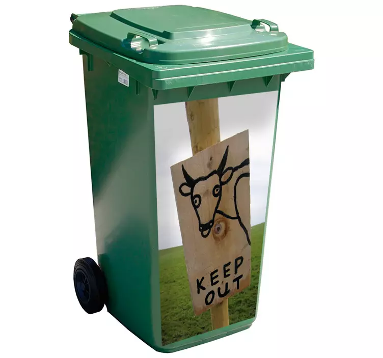 Legrační kráva recyklovat kontejner obtisk - TenStickers