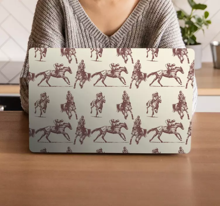 Vzor jezdecké postavy Samolepka na notebook - TenStickers