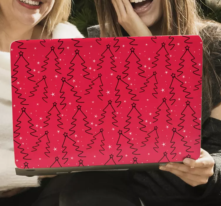 Vzor slavnostního stromu Samolepka na notebook - TenStickers